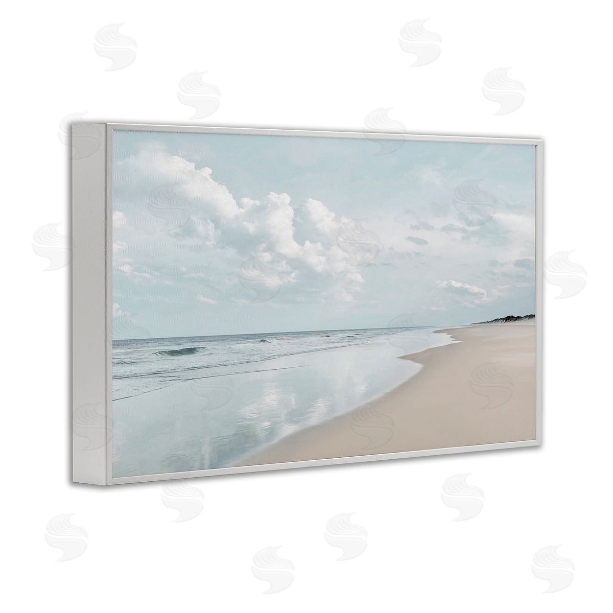 Natalie Carpentieri Endless Beach View White Framed Giclee Wall Art Print