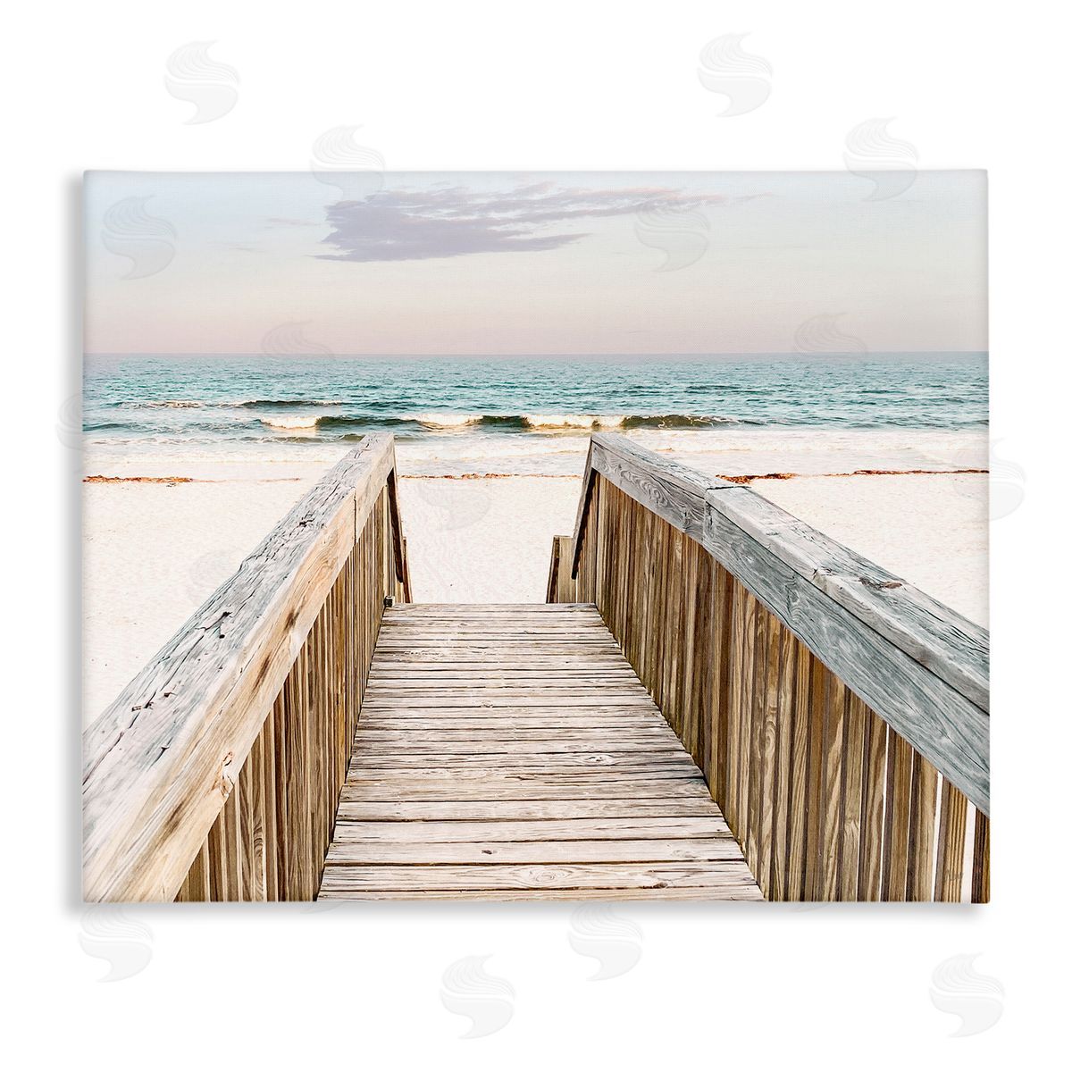 Nan Steps to Beach Shore Canvas Wall Art Print