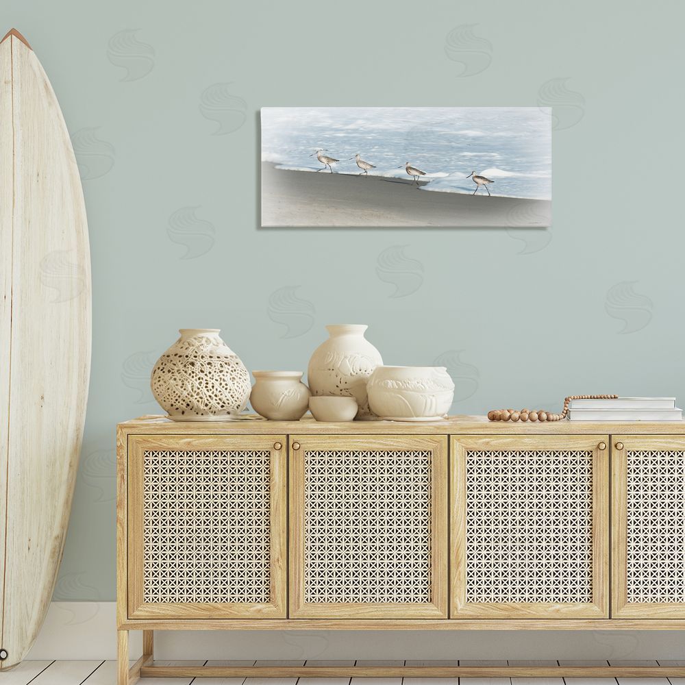 Rhonda Addison Four Sandpipers on Beach