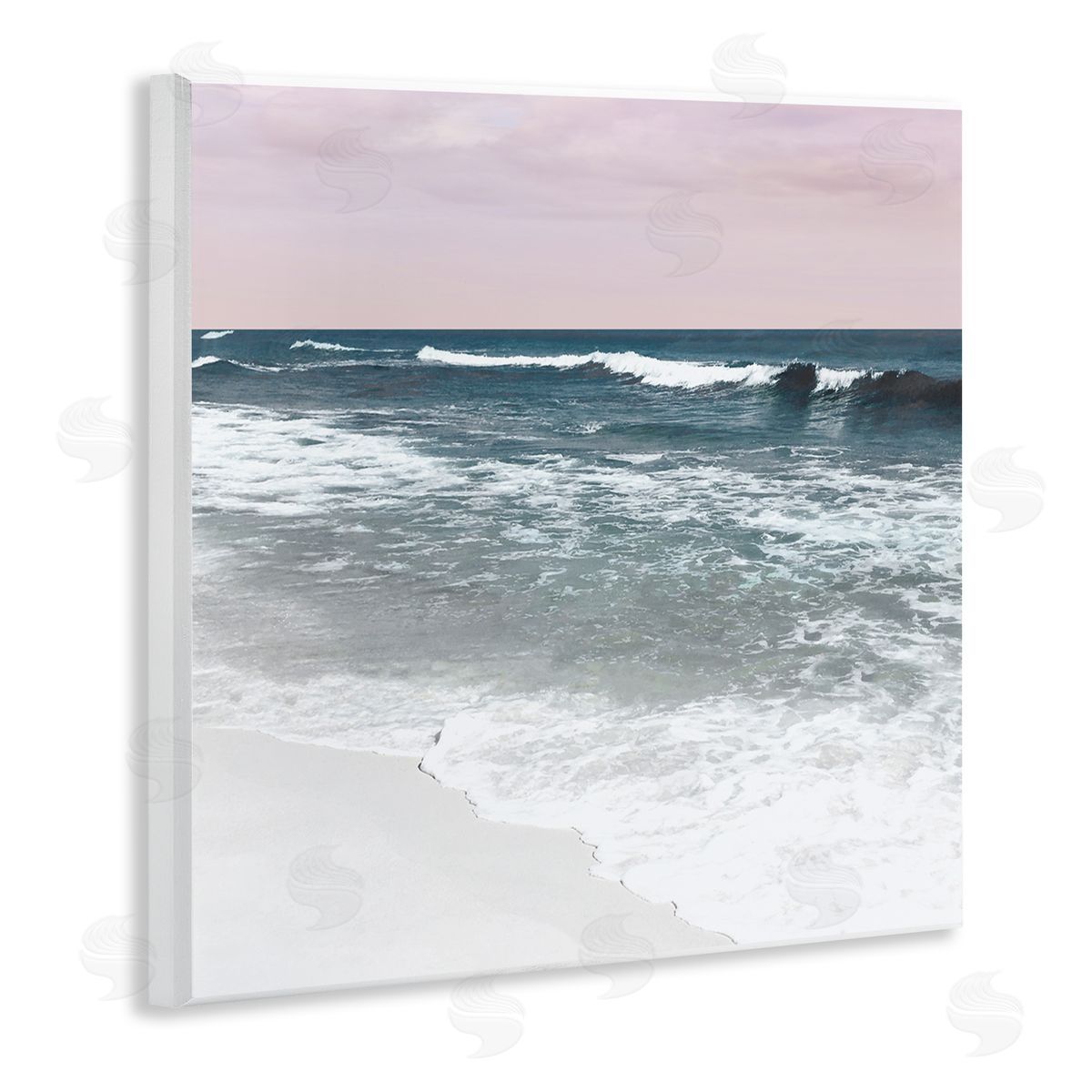 Nan Rolling Waves Seascape Wooden Wall Plaque Art Print