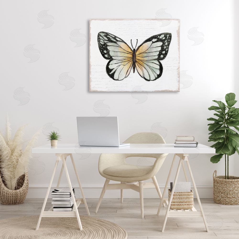 Janet Tava Monarch Butterfly Visage Canvas Wall Art Print in Room