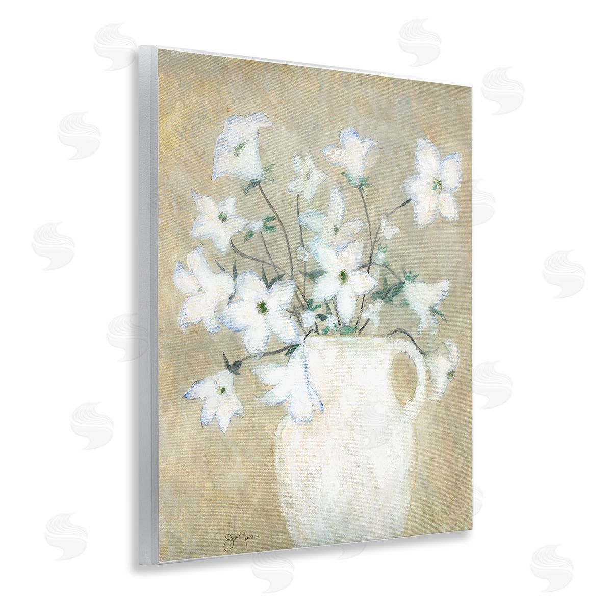 Janet Tava Beige Rustic Pottery Wooden Wall Plaque Art Print