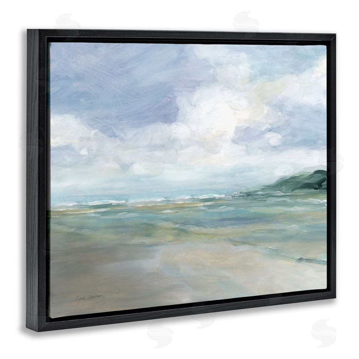 Carol Robinson Scenic Blue Landscape Black Floating Frame Canvas Wall Art Print