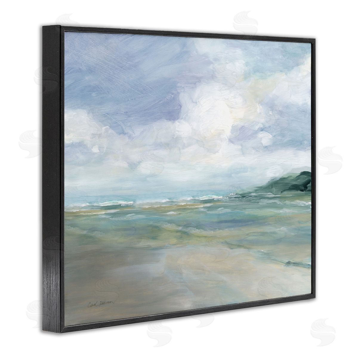 Carol Robinson Scenic Blue Landscape Black Framed Giclee Wall Art Print