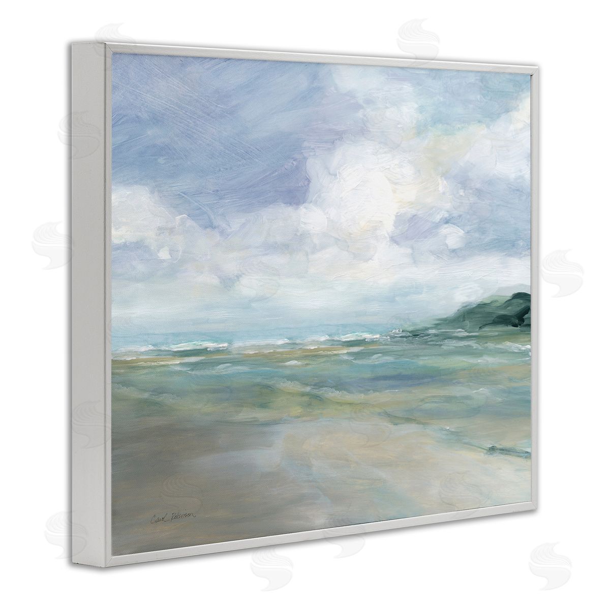 Carol Robinson Scenic Blue Landscape White Framed Giclee Wall Art Print