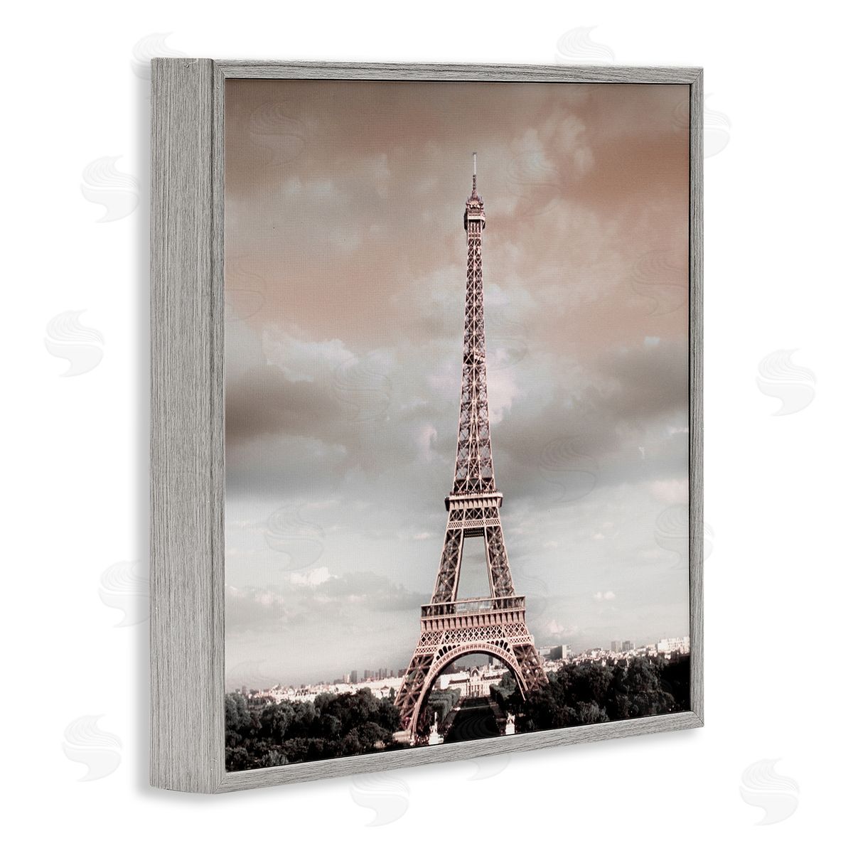 Danita Delimont Stormy View Eiffel Tower Gray Framed Giclee Wall Art Print