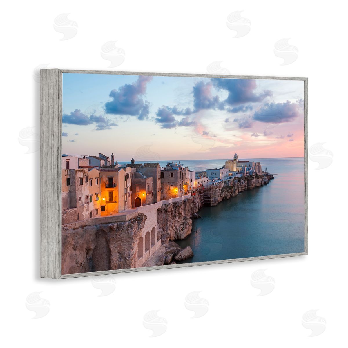 Danita Delimont Coastal City Architecture Gray Framed Giclee Wall Art Print