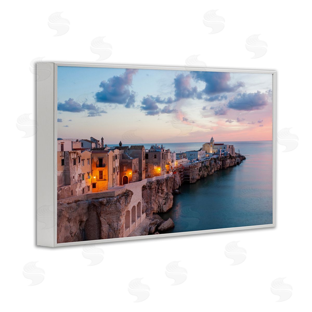 Danita Delimont Coastal City Architecture White Framed Giclee Wall Art Print