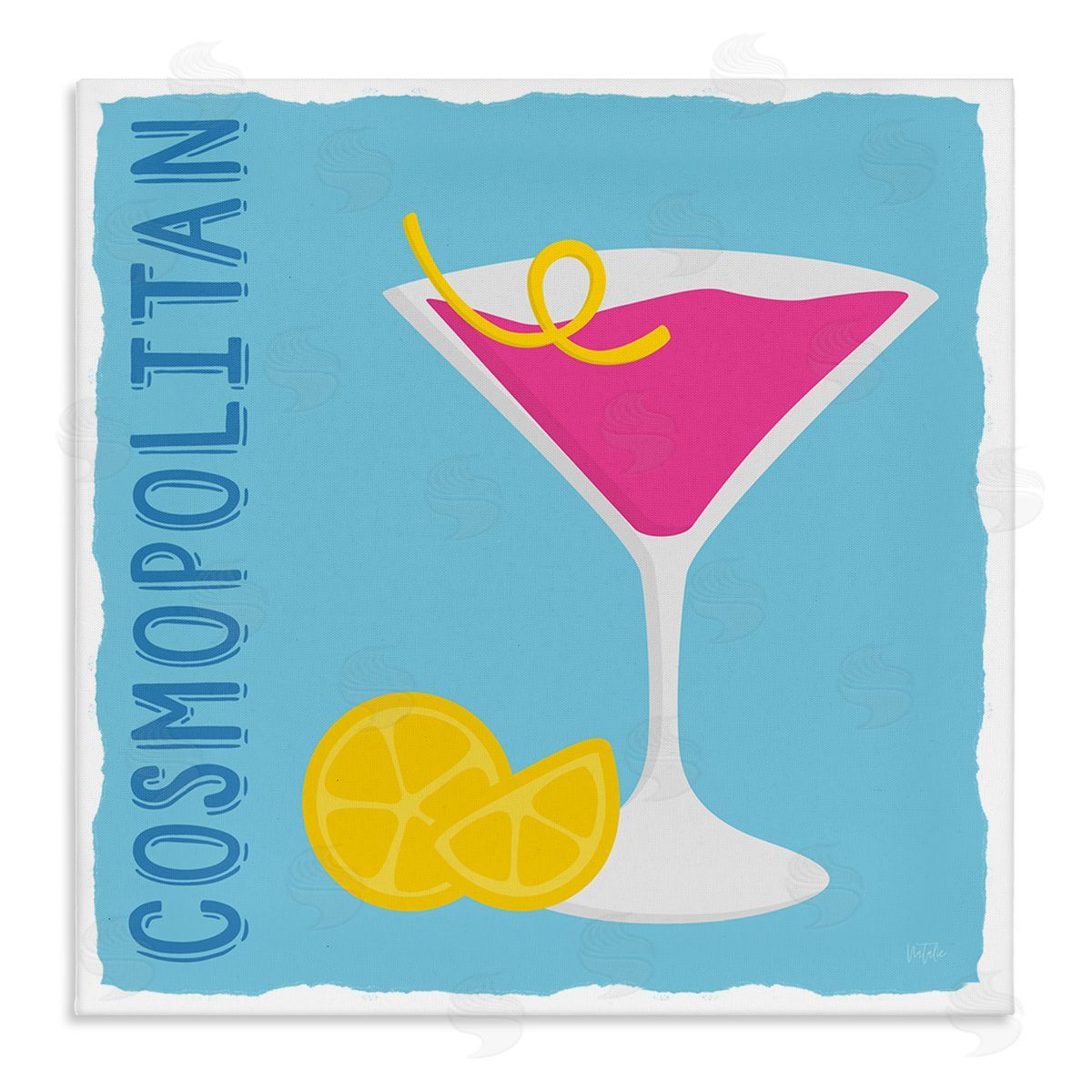 Natalie Carpentieri Cosmopolitan Cocktail Drink Canvas Wall Art Print