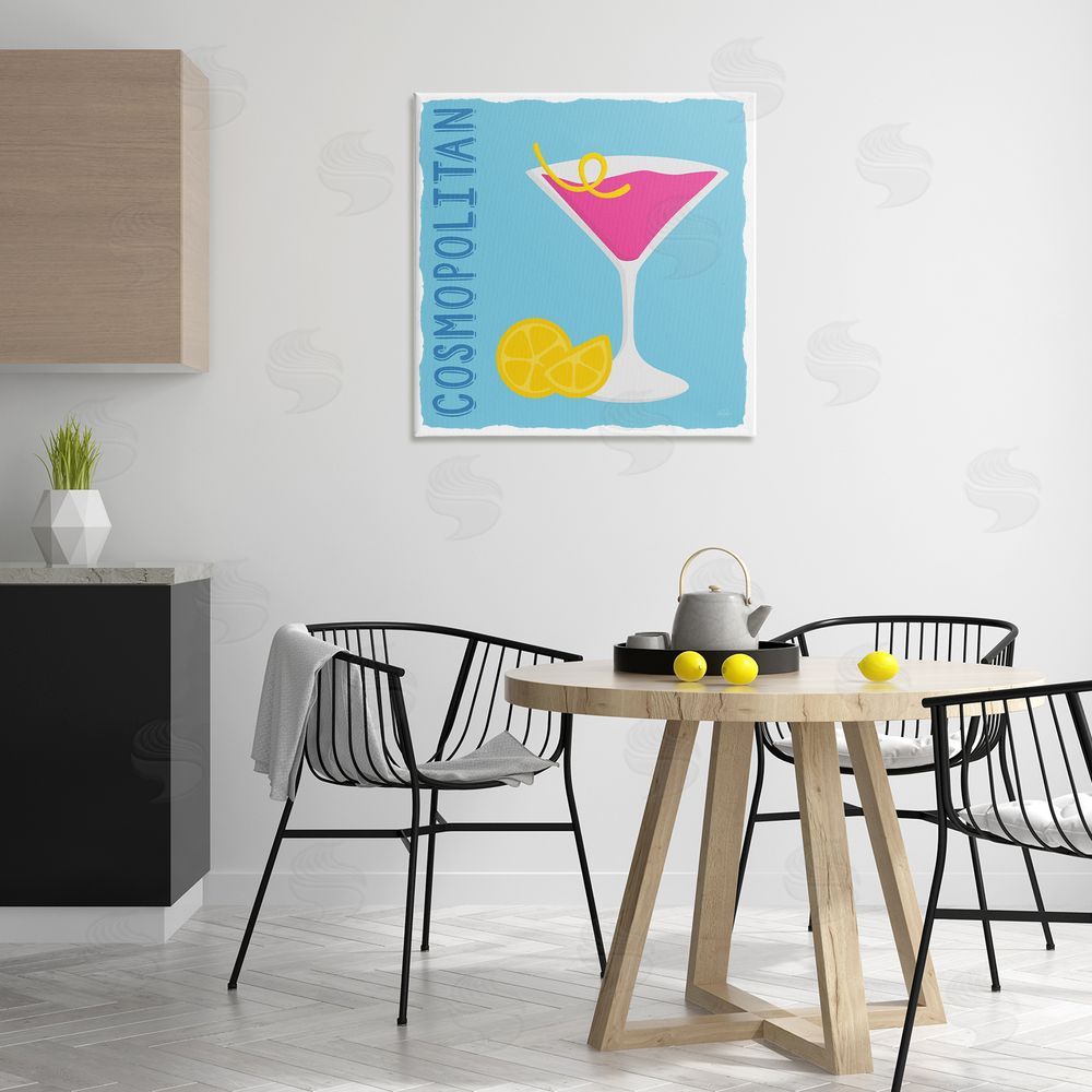 Natalie Carpentieri Cosmopolitan Cocktail Drink Canvas Wall Art Print in Room