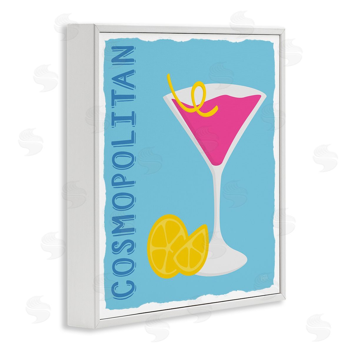 Natalie Carpentieri Cosmopolitan Cocktail Drink White Framed Giclee Wall Art Print