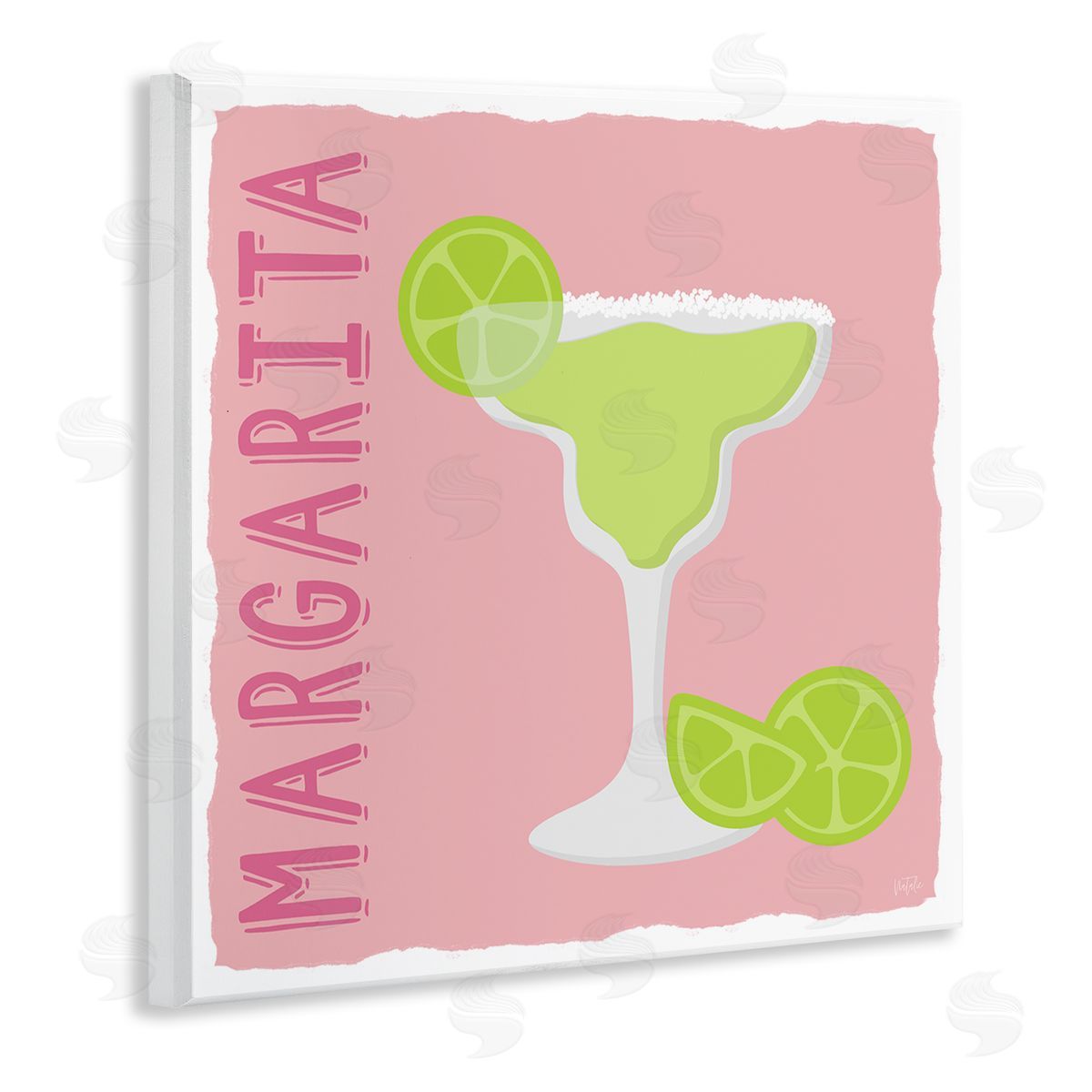 Natalie Carpentieri Margarita Cocktail with Limes Wooden Wall Plaque Art Print