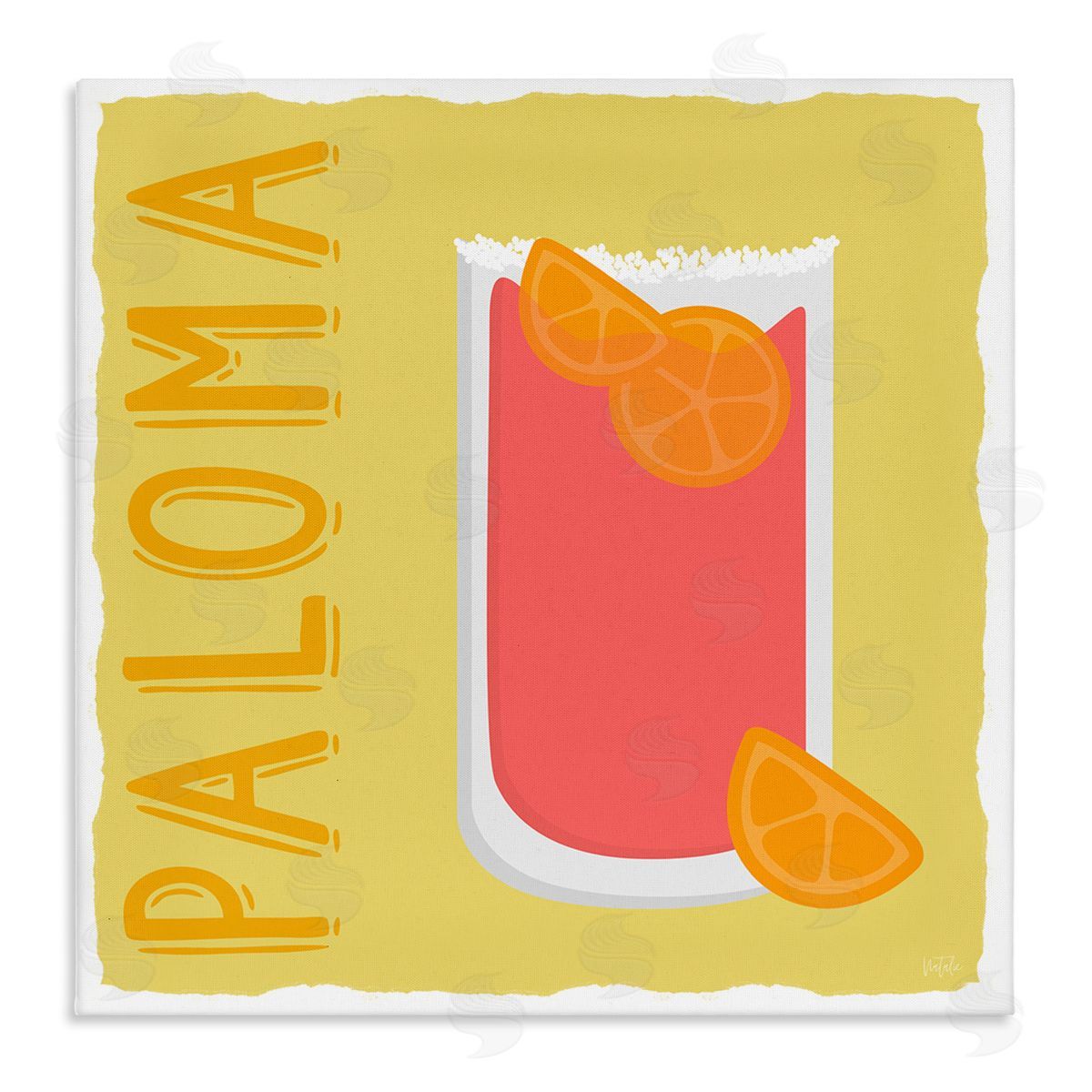 Natalie Carpentieri Paloma Cocktail Drink Canvas Wall Art Print