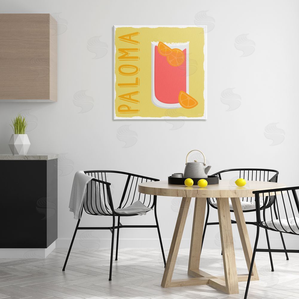 Natalie Carpentieri Paloma Cocktail Drink Canvas Wall Art Print in Room
