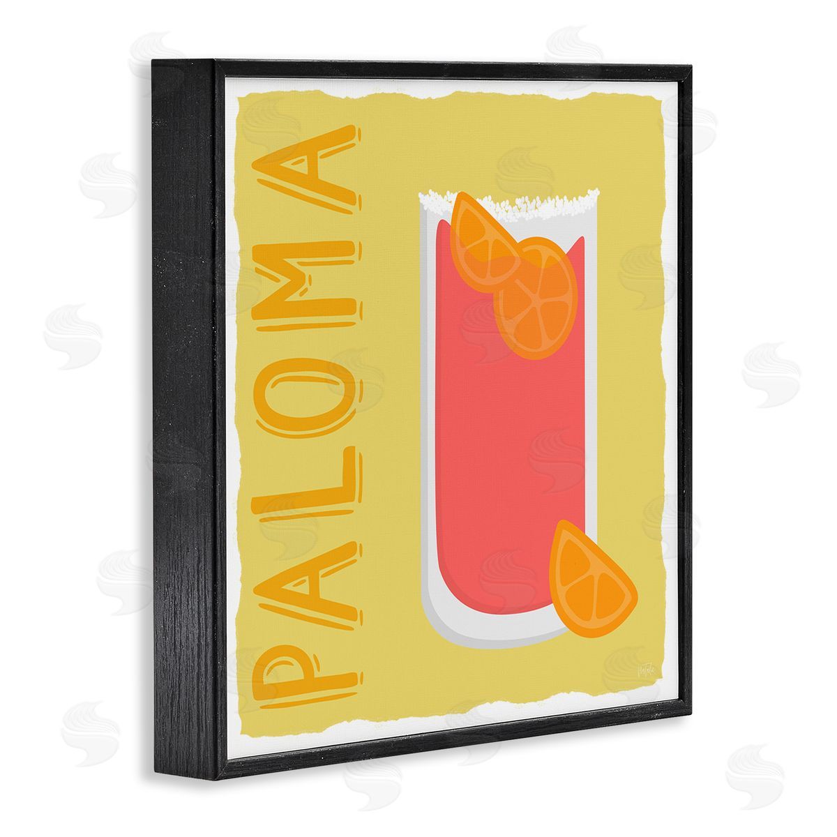 Natalie Carpentieri Paloma Cocktail Drink Black Framed Giclee Wall Art Print