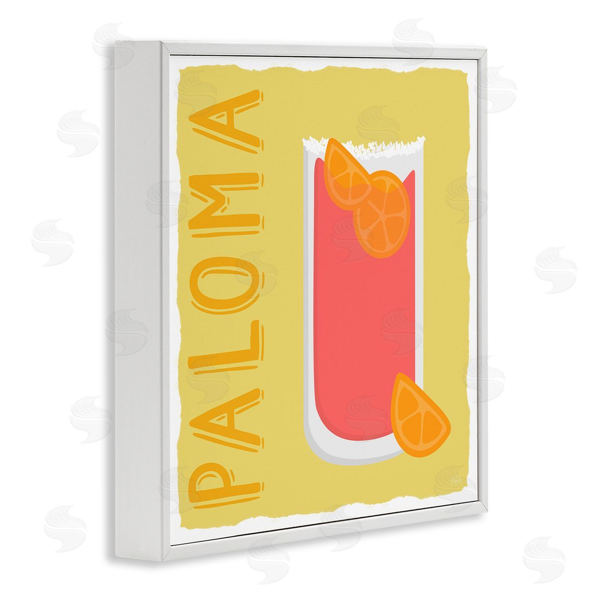 Natalie Carpentieri Paloma Cocktail Drink White Framed Giclee Wall Art Print
