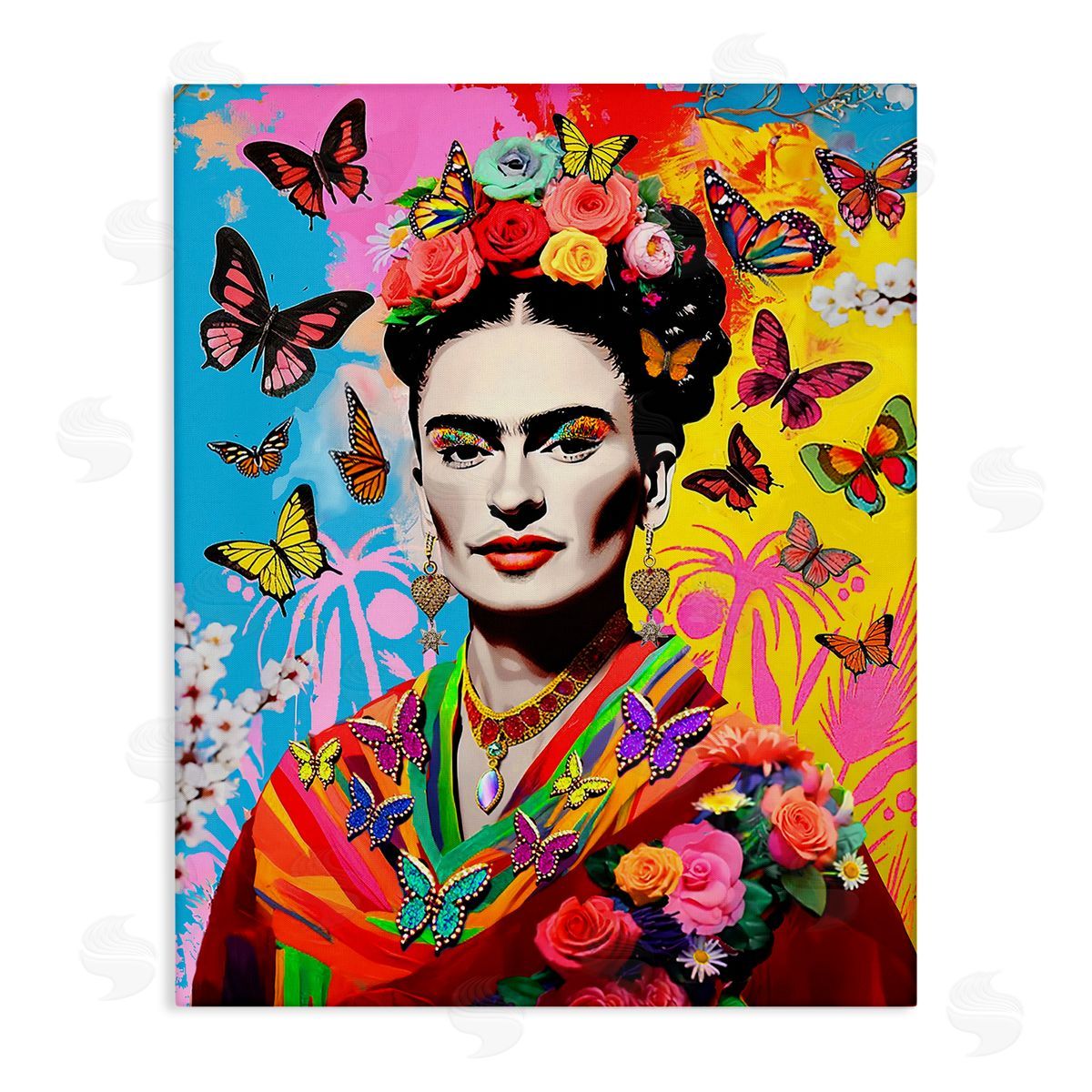 Jess Stempel Eccentric Butterflies Frida Canvas Wall Art Print