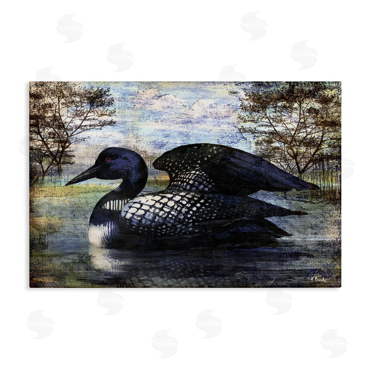 Paul Brent Loon in Rustic Pond Canvas Wall Art Print