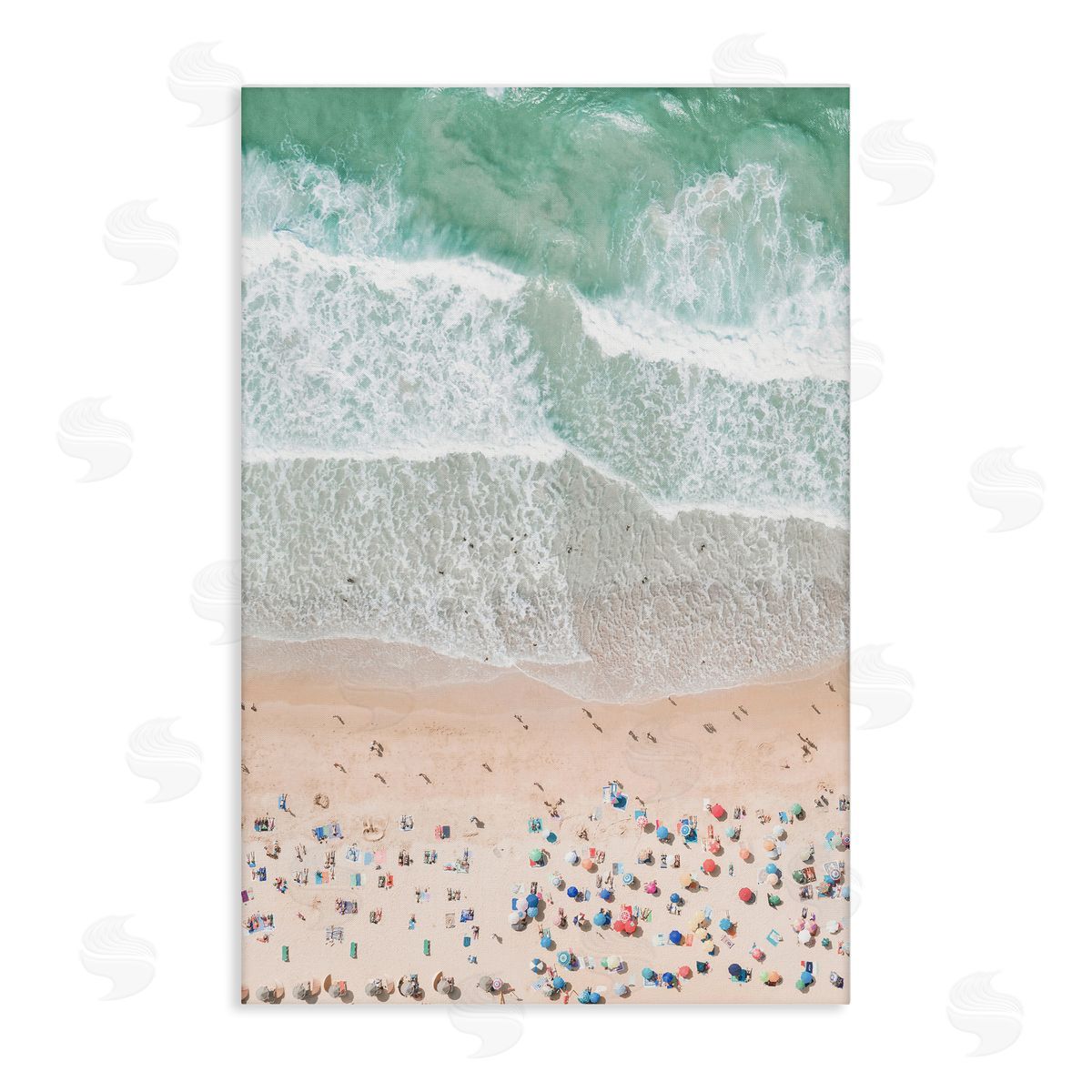 Sisi and Seb Aerial Beachgoers View Canvas Wall Art Print