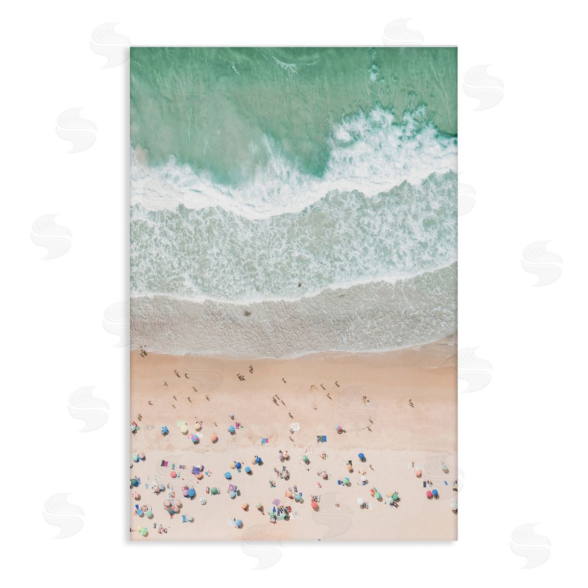 Sisi and Seb Aerial Summer Beach Canvas Wall Art Print