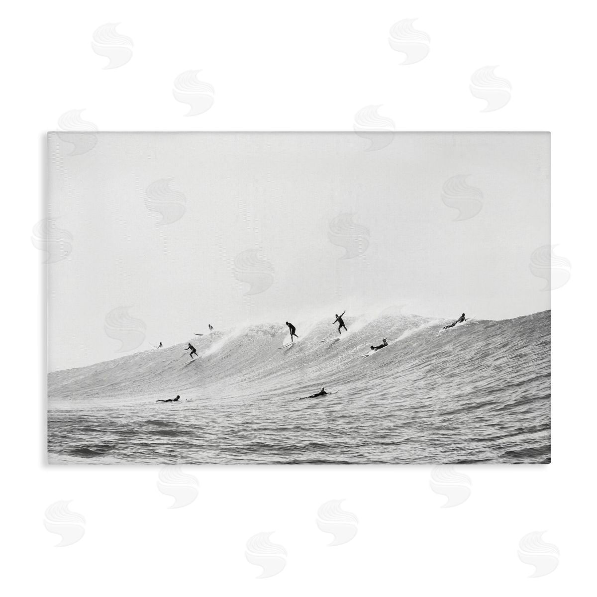 Sisi and Seb Summer Wave Surfers Canvas Wall Art Print