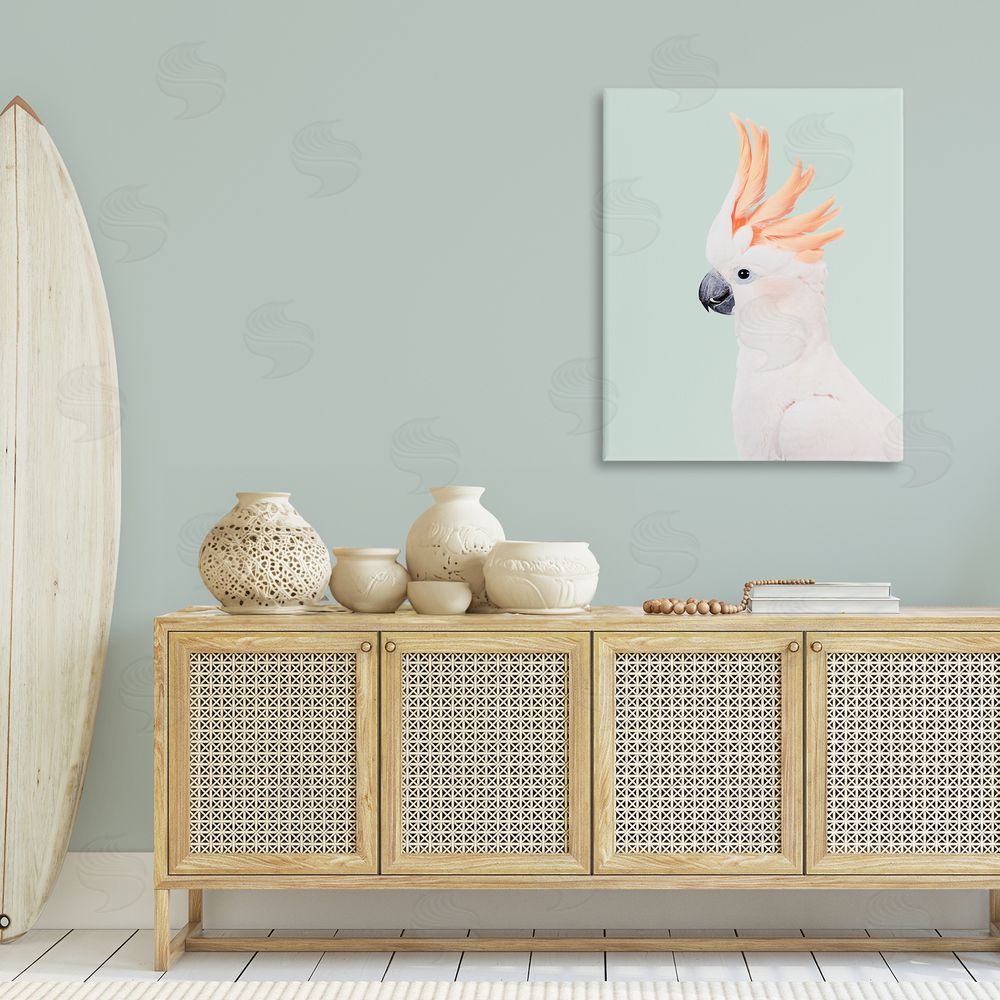 Sisi and Seb White Cockatoo Portrait Canvas Wall Art Print in Room