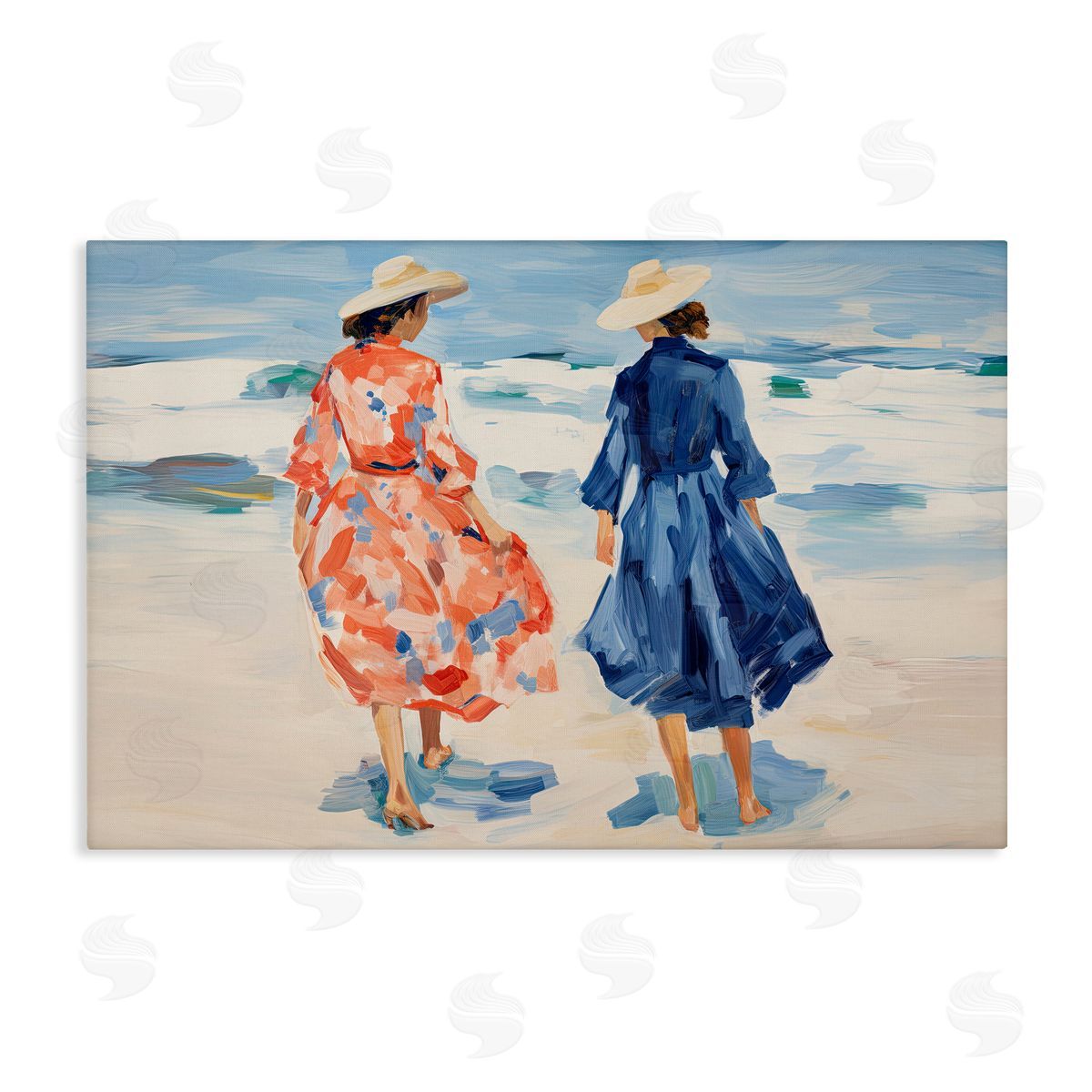 Sisi and Seb Classy Beach Ladies Canvas Wall Art Print