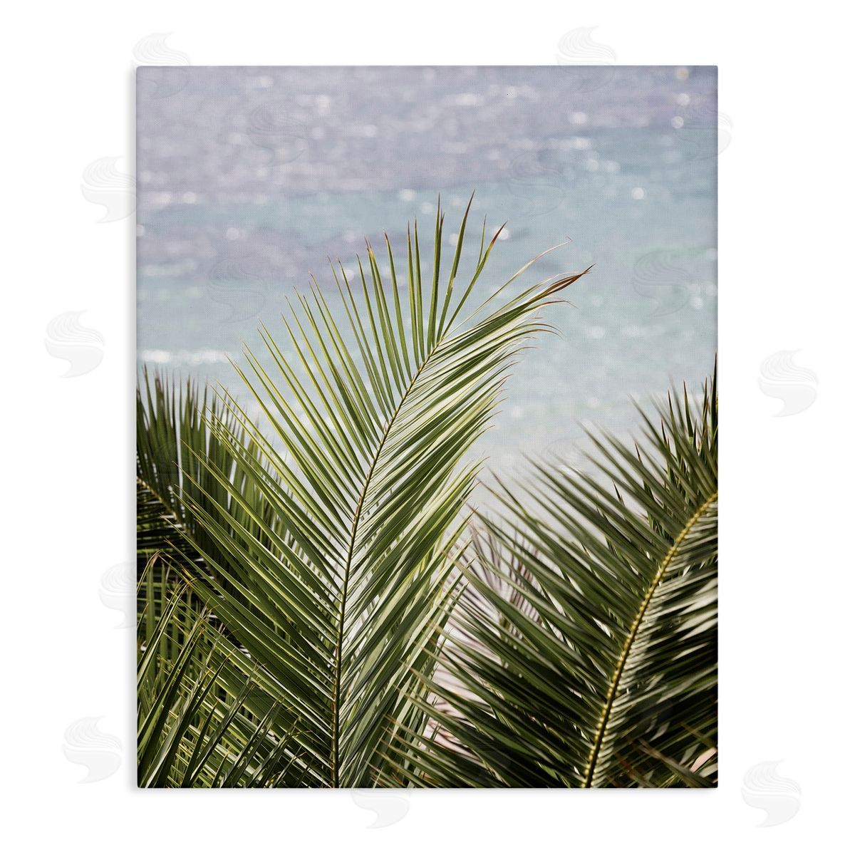 Sisi and Seb Graceful Palms by Sea Canvas Wall Art Print