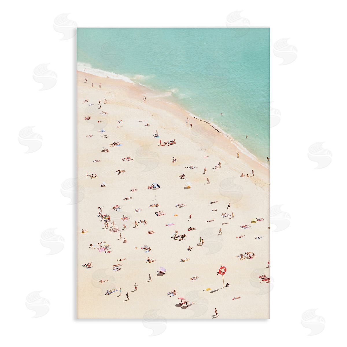 Sisi and Seb Summer Beachgoer Crowd Canvas Wall Art Print
