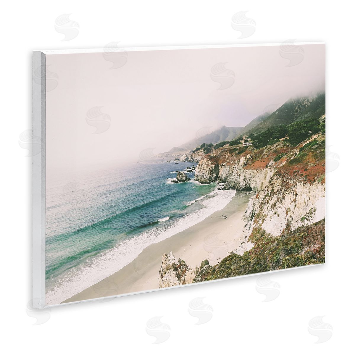 Sisi and Seb Big Sur Coast View Wooden Wall Plaque Art Print