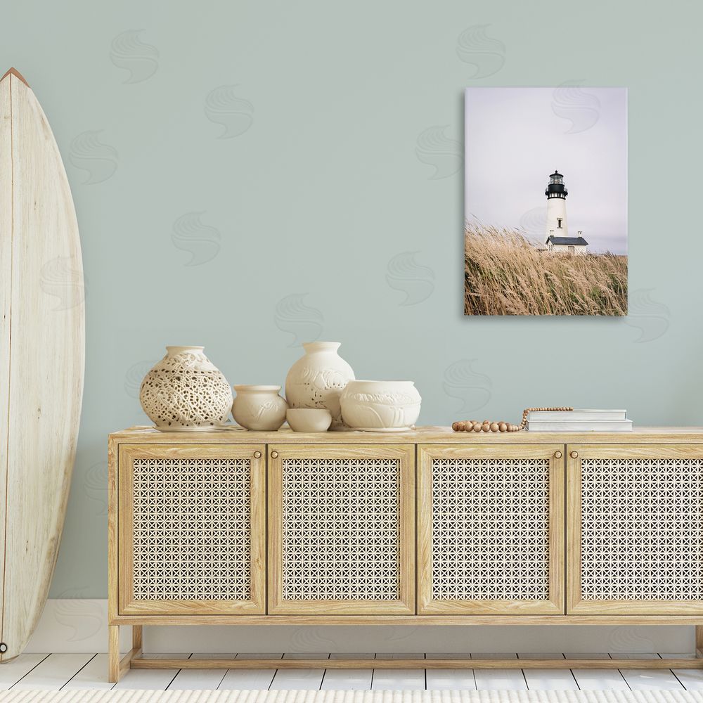 Sisi and Seb Peaceful Lighthouse Scenery Canvas Wall Art Print in Room