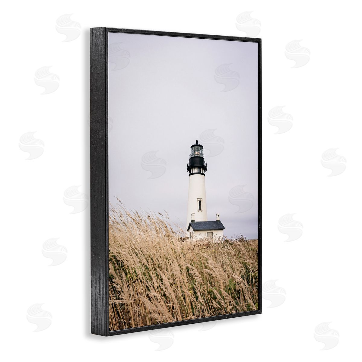 Sisi and Seb Peaceful Lighthouse Scenery Black Framed Giclee Wall Art Print