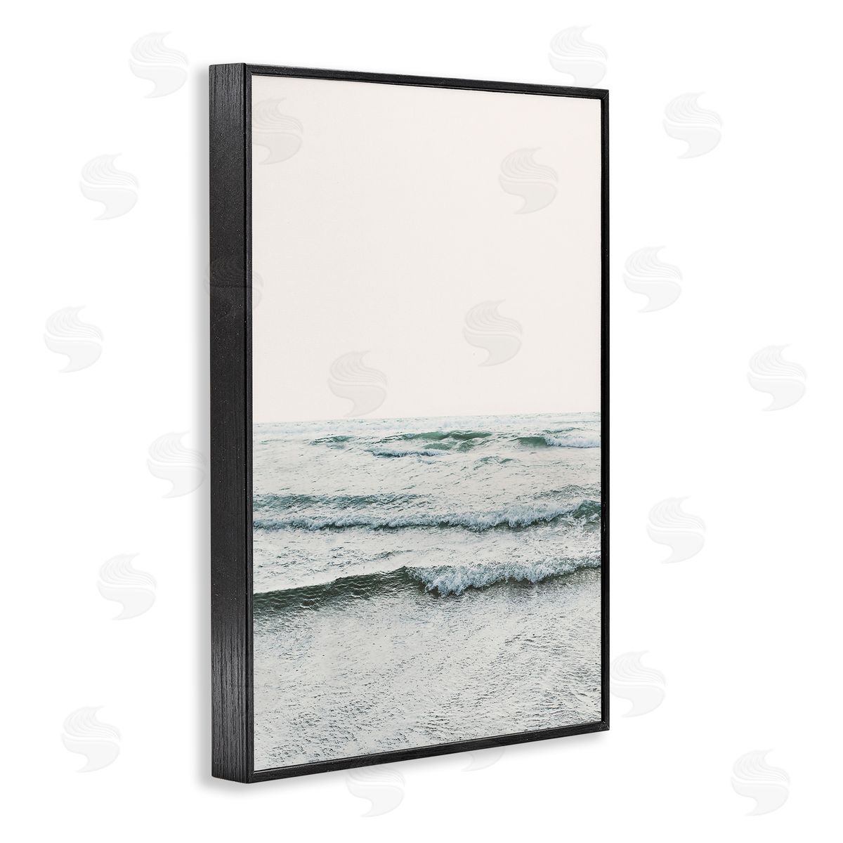 Sisi and Seb Rippling Ocean Tide Black Framed Giclee Wall Art Print