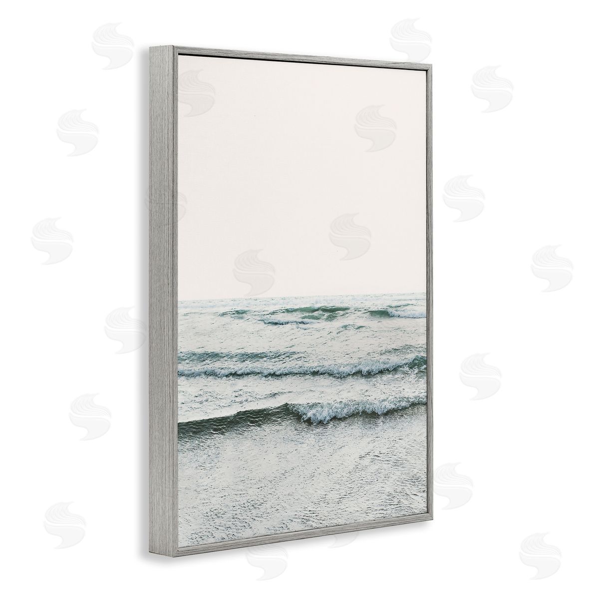 Sisi and Seb Rippling Ocean Tide Gray Framed Giclee Wall Art Print