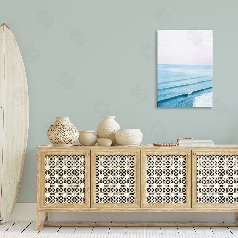 Sisi and Seb Coastal Breaking Wave Canvas Wall Art Print in Room