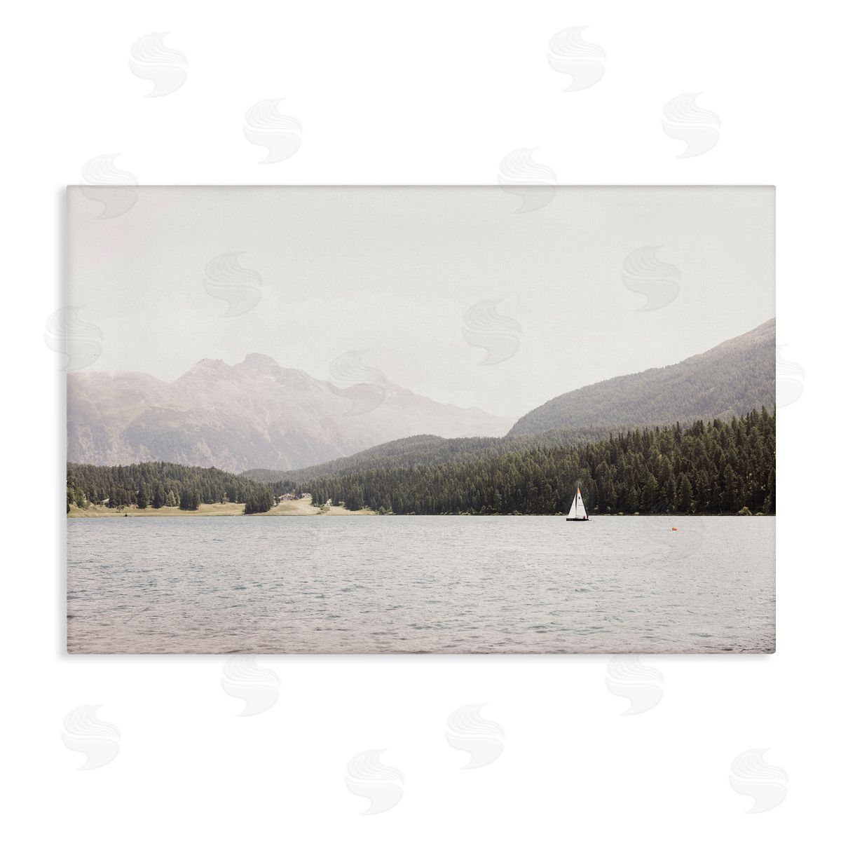 Sisi and Seb Summer Sailboat View Canvas Wall Art Print
