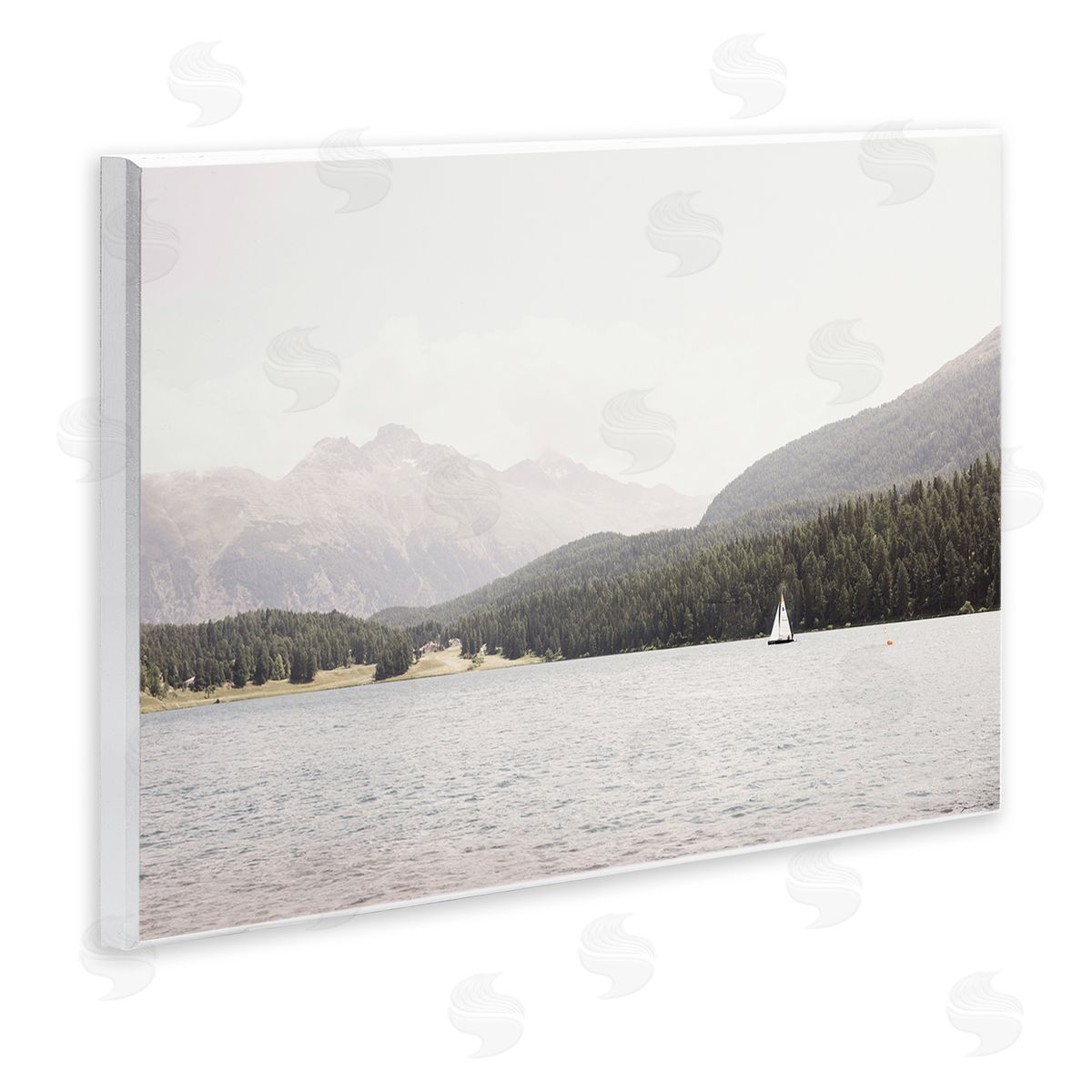 Sisi and Seb Summer Sailboat View Wooden Wall Plaque Art Print