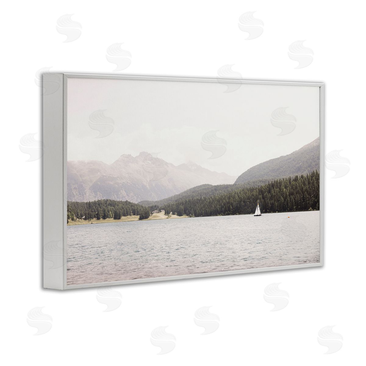 Sisi and Seb Summer Sailboat View White Framed Giclee Wall Art Print