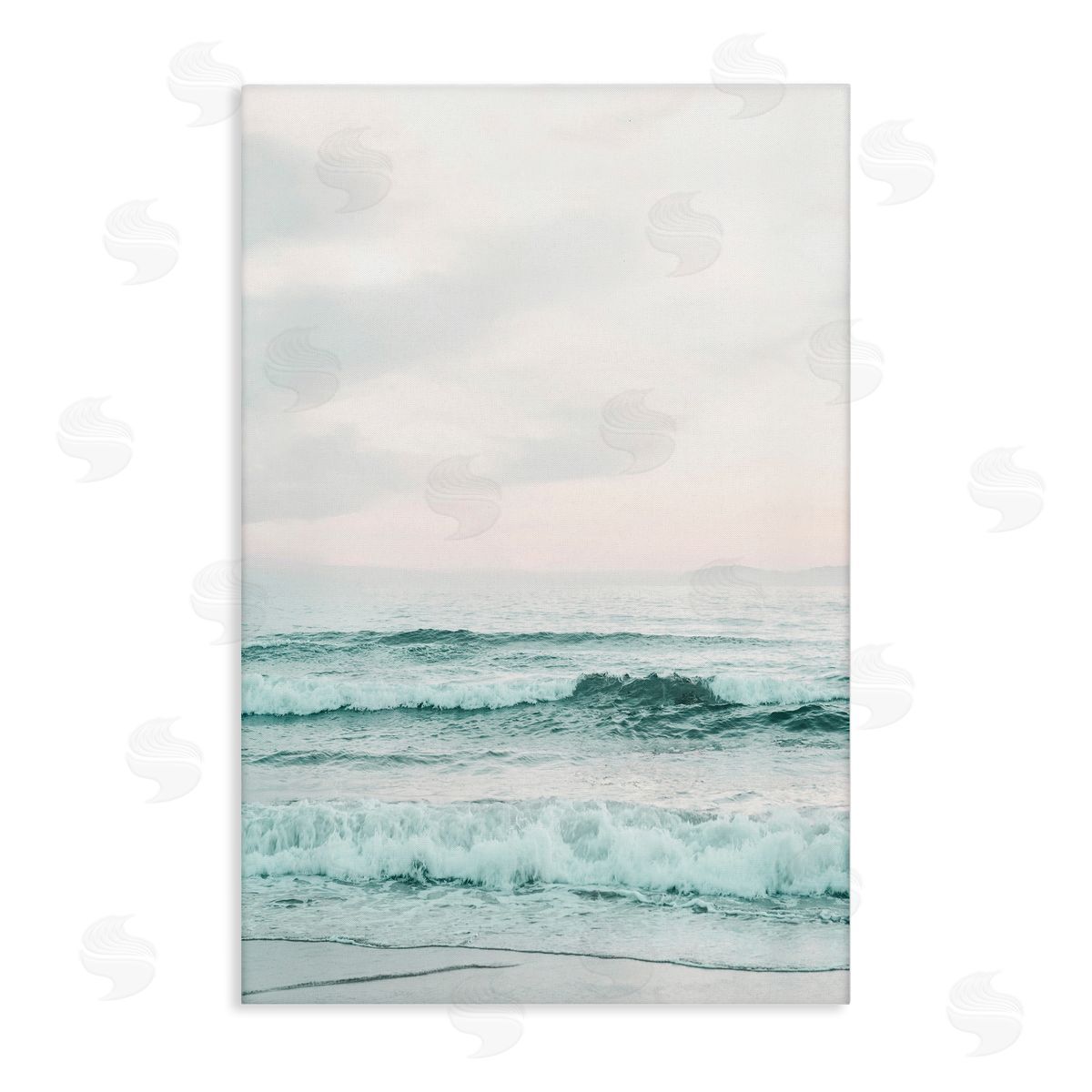 Sisi and Seb Teal Sea Tide Canvas Wall Art Print