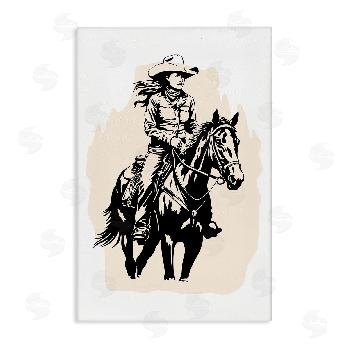Andrea Haase Saddle Sisters Cowgirl Canvas Wall Art Print