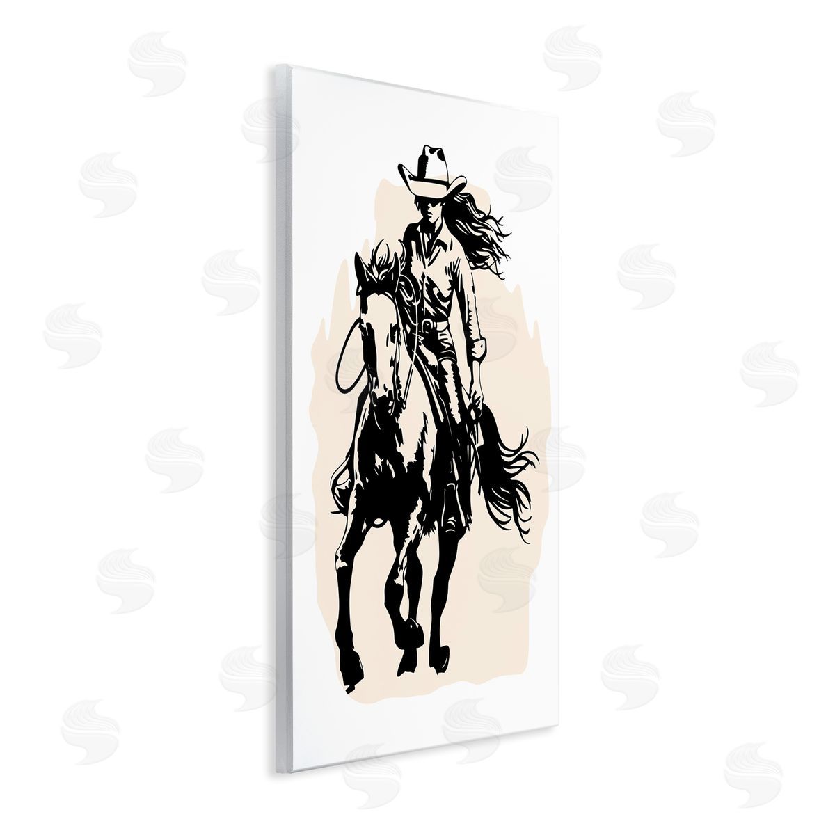 Andrea Haase Saddle Sisters Girl Wooden Wall Plaque Art Print