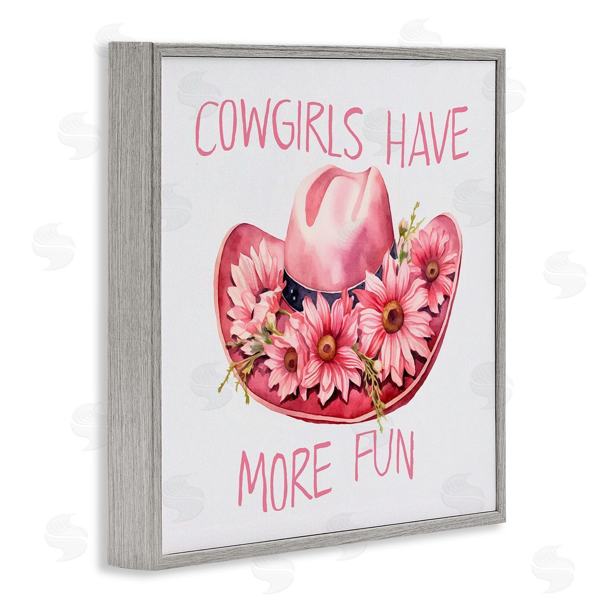 Andrea Haase Cowgirls Have More Fun Gray Framed Giclee Wall Art Print