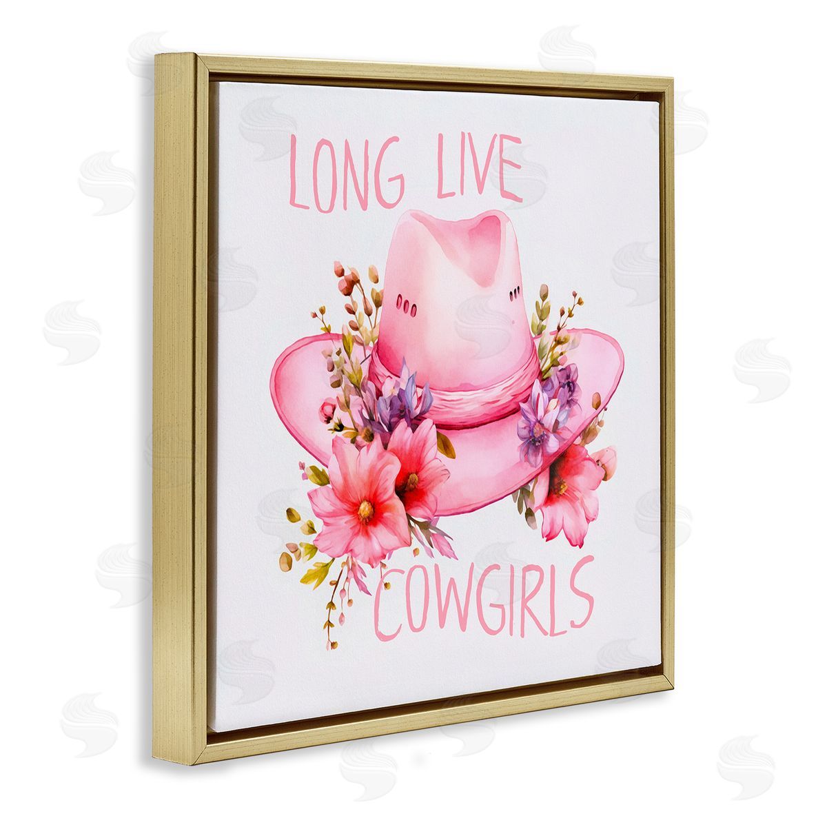 Andrea Haase Long Live Cowgirls Gold Floating Frame Canvas Wall Art Print