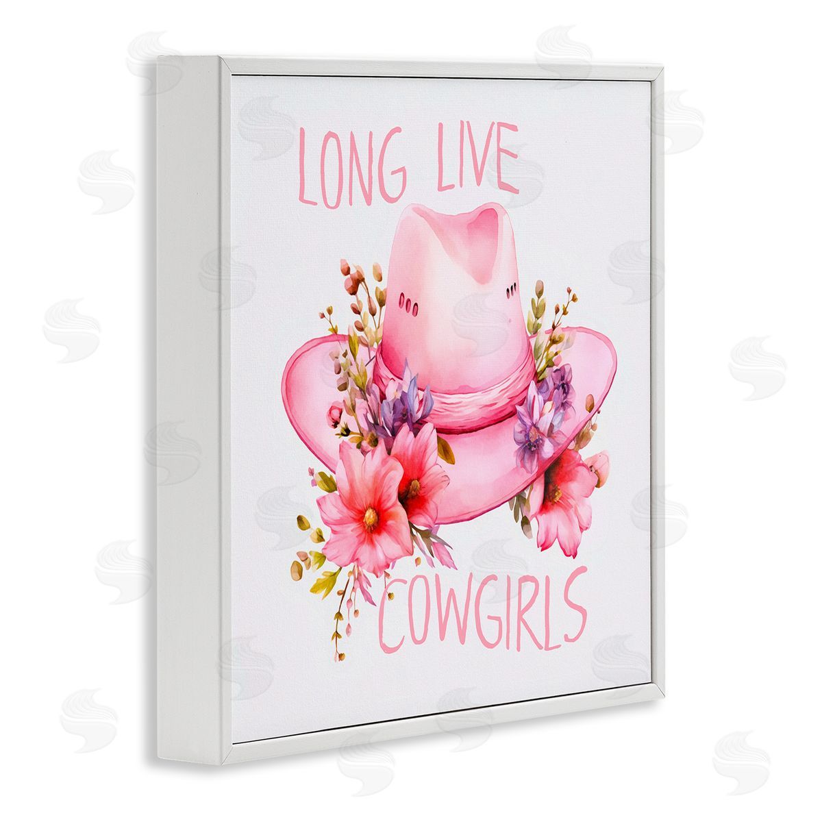 Andrea Haase Long Live Cowgirls White Framed Giclee Wall Art Print
