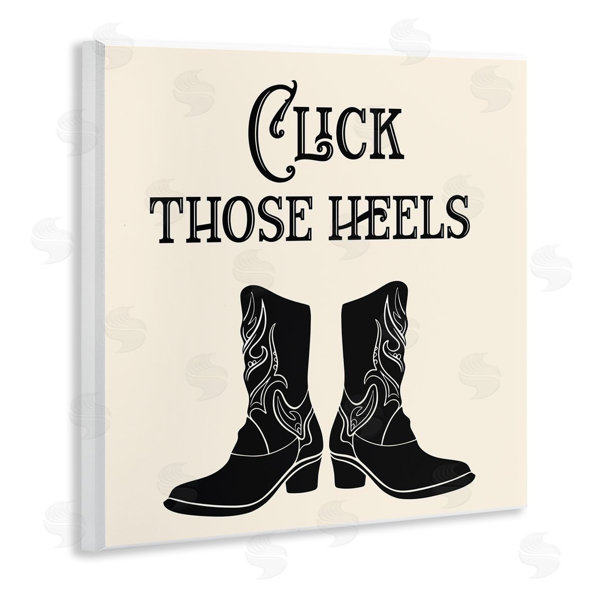 Karen Smith Click Those Heels Cowgirl Wooden Wall Plaque Art Print