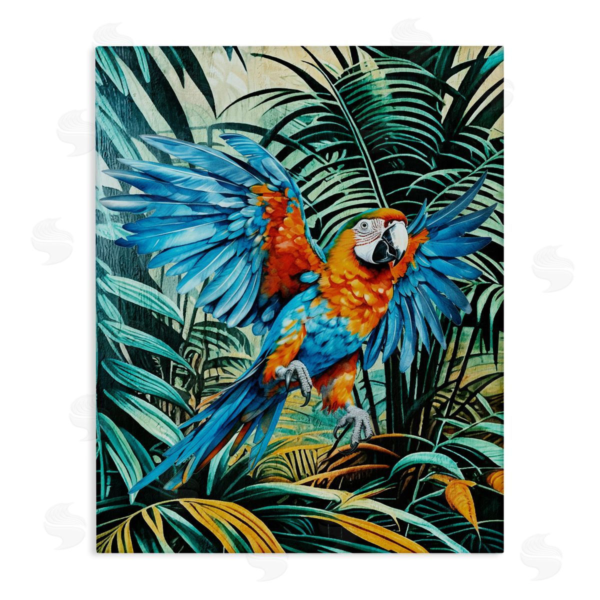 Karen Smith Macaw in Flight Canvas Wall Art Print