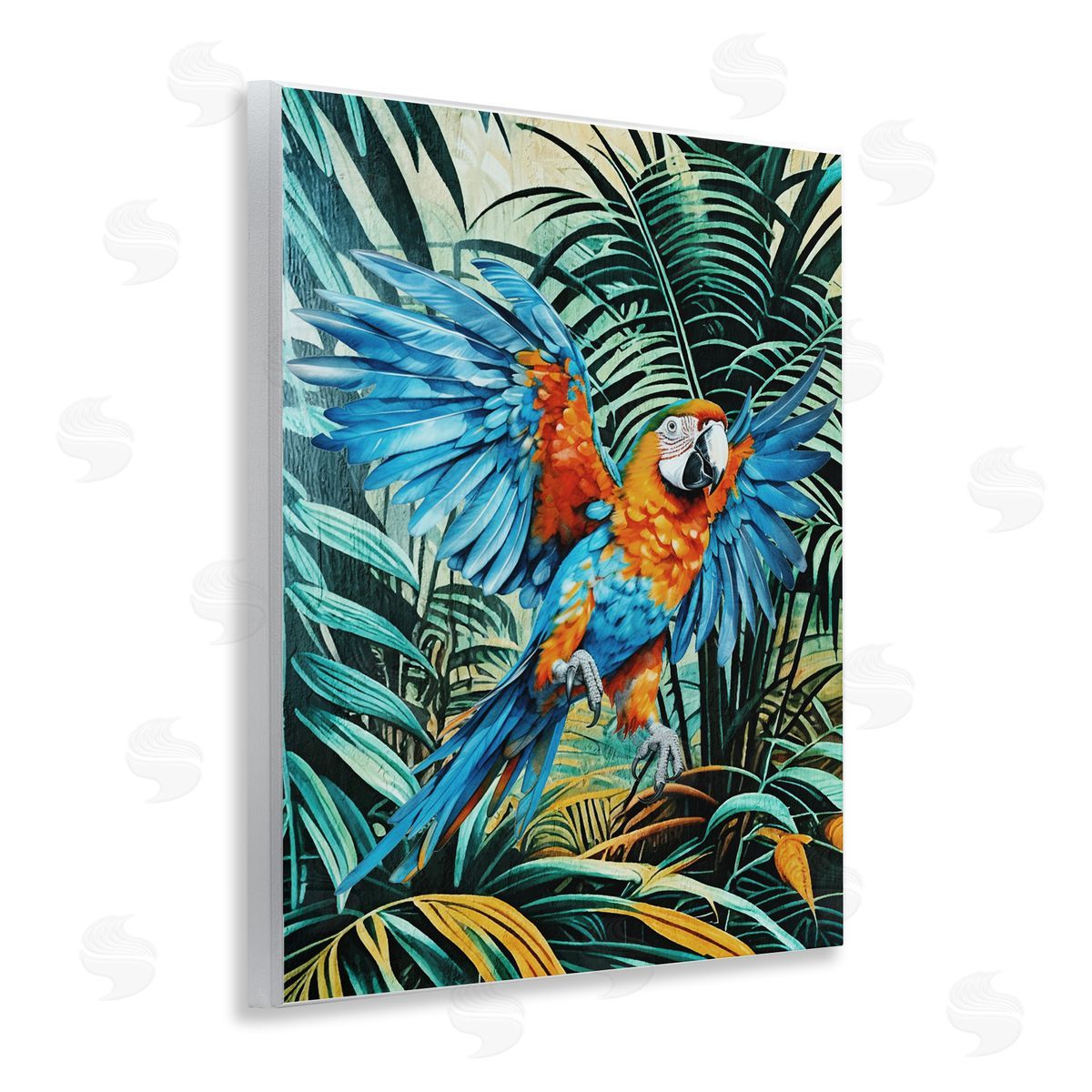 Karen Smith Macaw in Flight Wooden Wall Plaque Art Print