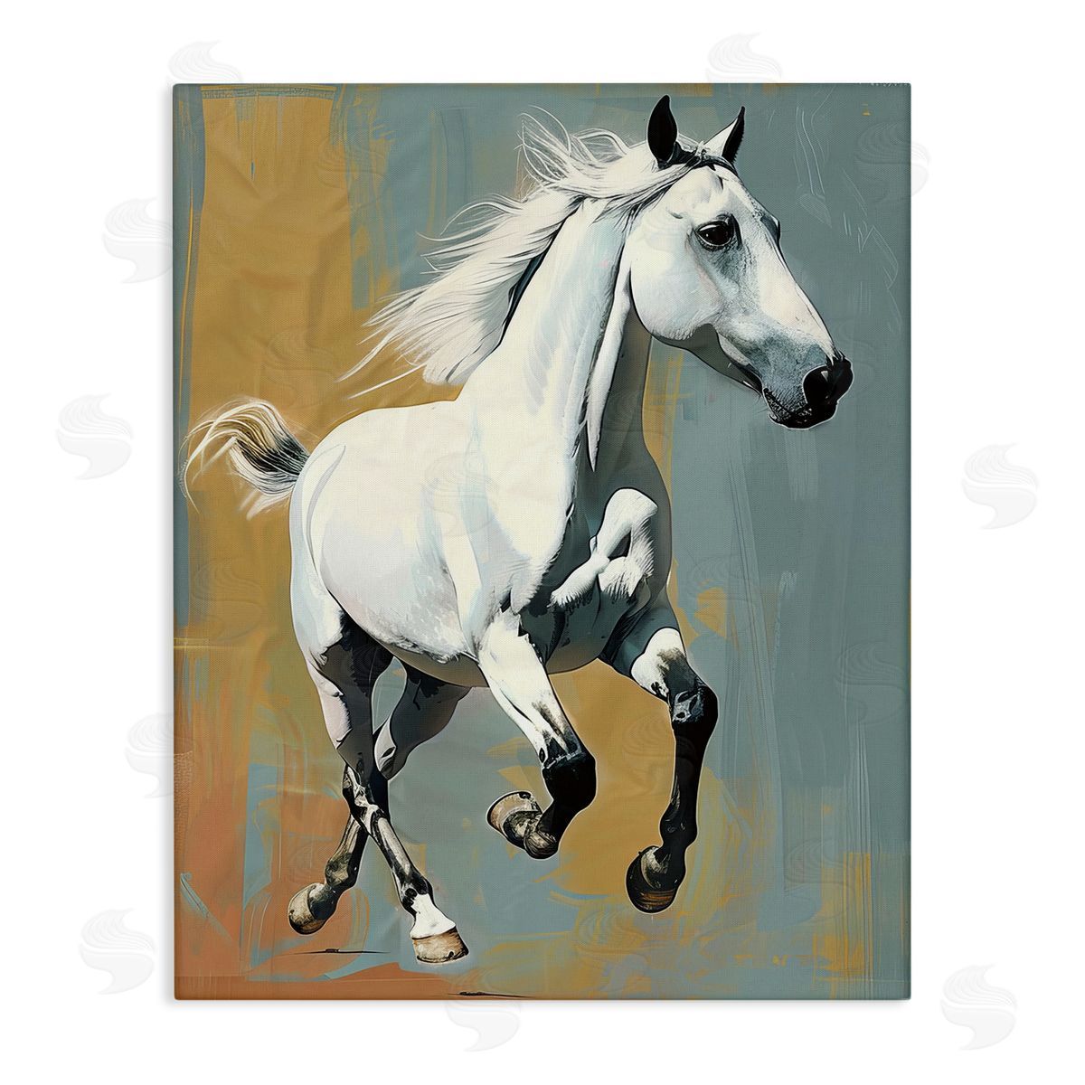 Lazar Studio Elegant Jumping Horse Canvas Wall Art Print