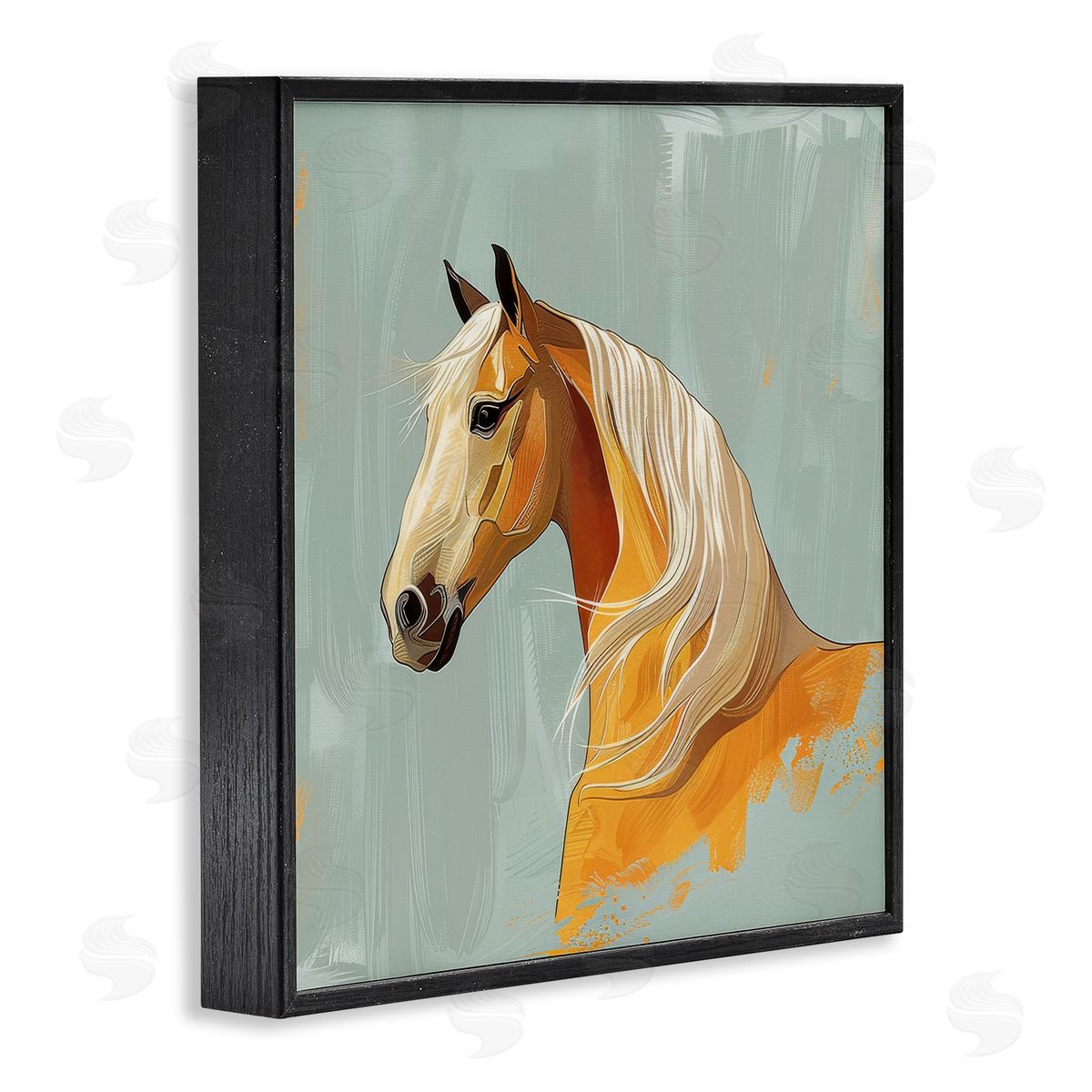 Lazar Studio Equine Elegance Portrait Black Framed Giclee Wall Art Print