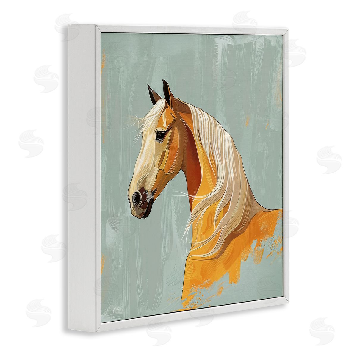 Lazar Studio Equine Elegance Portrait White Framed Giclee Wall Art Print